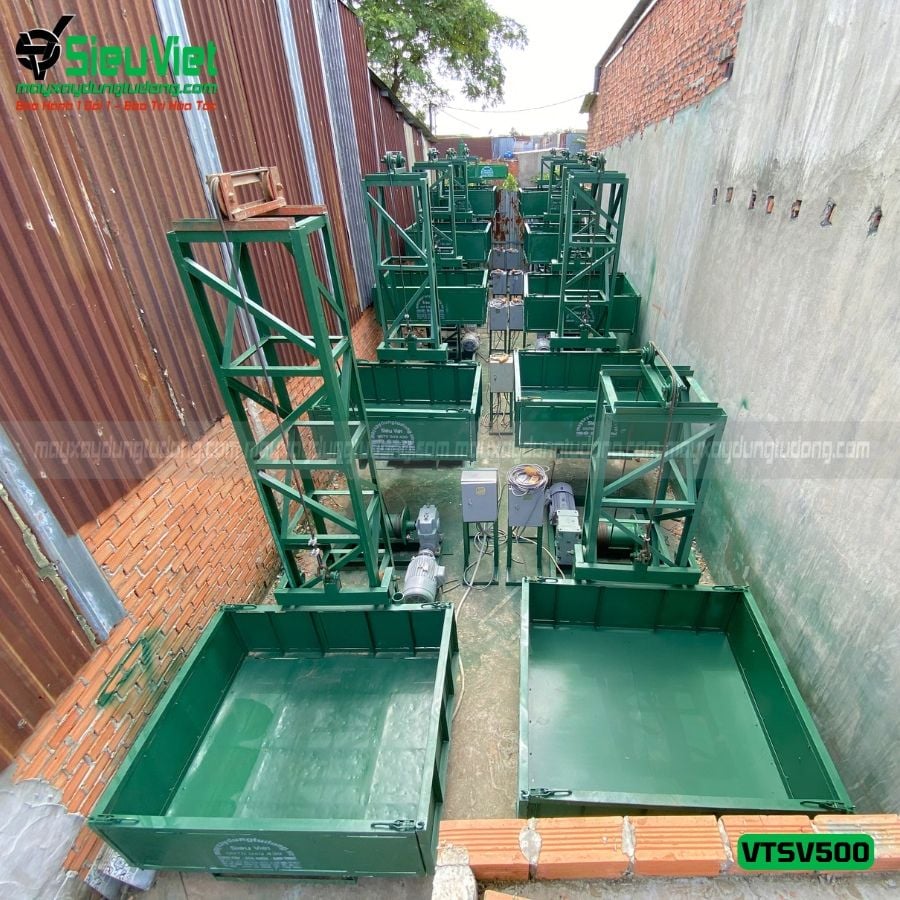 Cho thuê vận thăng Cao 21M 500kg VTSV500 - Điện 380v, 3 pha