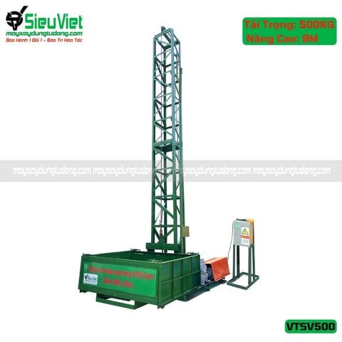 Vận thăng nâng hàng 500kg cao 9m (Điện 380V, 3 phase)