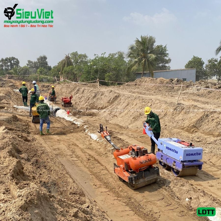 Cho thuê xe dắt rung lu tay chất lượng - Giá tốt, giao nhanh trong ngày