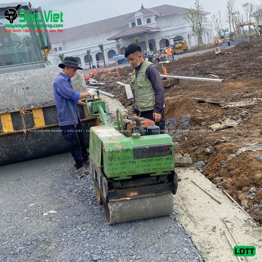 Cho thuê xe dắt rung lu tay chất lượng - Giá tốt, giao nhanh trong ngày