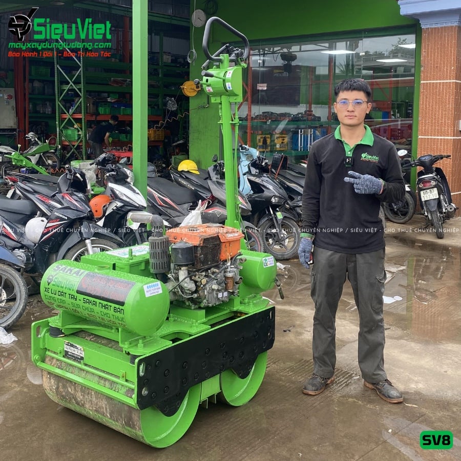 Xe lu rung dắt tay 750Kg Sakai SV8 Nhật Bản