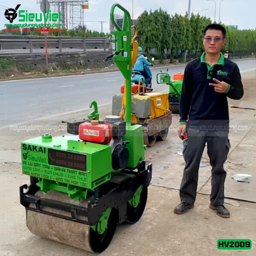Xe lu rung dắt tay 550Kg Sakai HV2009 Nhật Bản