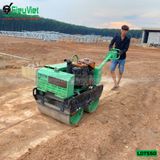 (Cho Thuê Tháng) Xe lu dắt tay 550Kg Nhật Bản - Động cơ Diesel