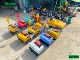 (Cho Thuê Ngày) Xe lu dắt tay 600Kg Nhật Bản - Động cơ Diesel