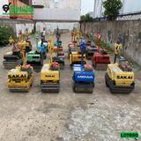 (Cho Thuê Tháng) Xe lu dắt tay 650Kg Nhật Bản - Động cơ Diesel