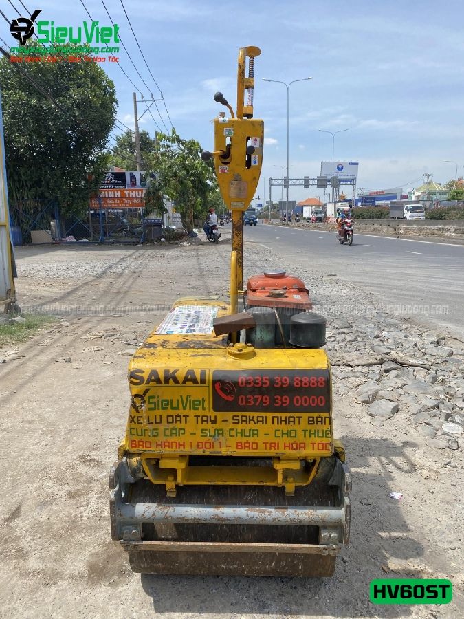 Máy lu rung dắt tay 650Kg Sakai HV60ST Nhật Bản