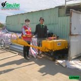 (Cho Thuê Tháng) Xe lu dắt tay 650Kg Nhật Bản - Động cơ Diesel