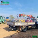 (Cho Thuê Tháng) Xe lu dắt tay 650Kg Nhật Bản - Động cơ Diesel