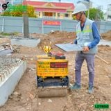 (Cho Thuê Tháng) Xe lu dắt tay 650Kg Nhật Bản - Động cơ Diesel