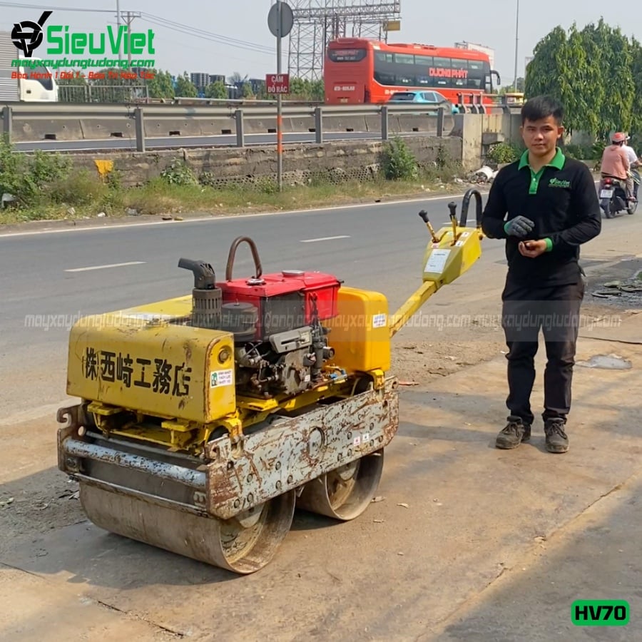 Xe lu rung dắt tay 700Kg Sakai HV70 Nhật Bản