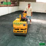 (Cho Thuê Tuần) Xe lu dắt tay 700Kg Nhật Bản - Động cơ Diesel