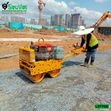 (Cho Thuê Ngày) Xe lu dắt tay 700Kg Nhật Bản - Động cơ Diesel