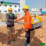 (Cho Thuê Ngày) Xe lu dắt tay 700Kg Nhật Bản - Động cơ Diesel