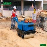 (Cho Thuê Ngày) Xe lu dắt tay 700Kg Nhật Bản - Động cơ Diesel