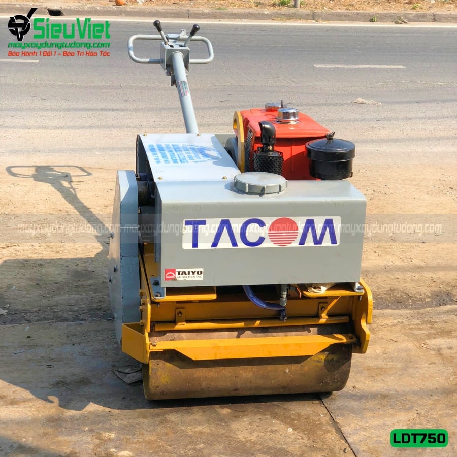 (Cho Thuê Ngày) Xe lu dắt tay 750Kg Nhật Bản - Động cơ Diesel