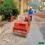 (Cho Thuê Tháng) Xe lu dắt tay 750Kg Nhật Bản - Động cơ Diesel