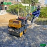(Cho Thuê Tuần) Xe lu dắt tay 750Kg Nhật Bản - Động cơ Diesel