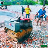 (Cho Thuê Ngày) Xe lu dắt tay 850Kg Nhật Bản - Động cơ Diesel