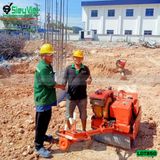 (Cho Thuê Ngày) Xe lu dắt tay 850Kg Nhật Bản - Động cơ Diesel