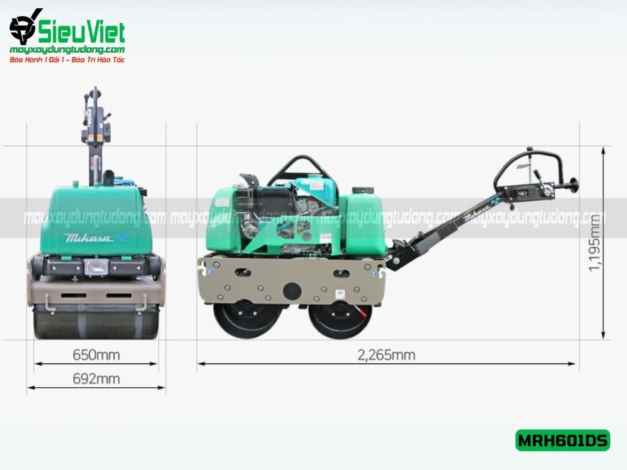 Xe lu rung dắt tay 551Kg Mikasa MRH-601DS Nhật Bản