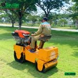 (Cho Thuê Tuần) Xe lu rung 1 tấn Nhật Bản - Động cơ Diesel