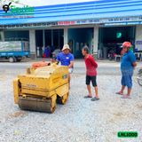 (Cho Thuê Tháng) Xe lu rung 1 tấn Nhật Bản - Động cơ Diesel