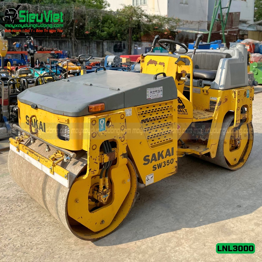 (Cho Thuê Ngày) Xe lu rung 3 tấn Nhật Bản (Sakai, Hitachi, Bomag...)