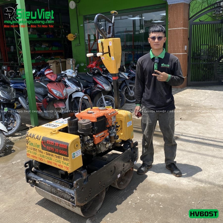 Xe lu rung dắt tay 650Kg Sakai HV60ST Nhật Bản