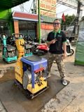 (Cũ) Máy đầm bàn thuỷ lực 300-400Kg Mikasa, Bomag (Động cơ dầu, Đời Cao)