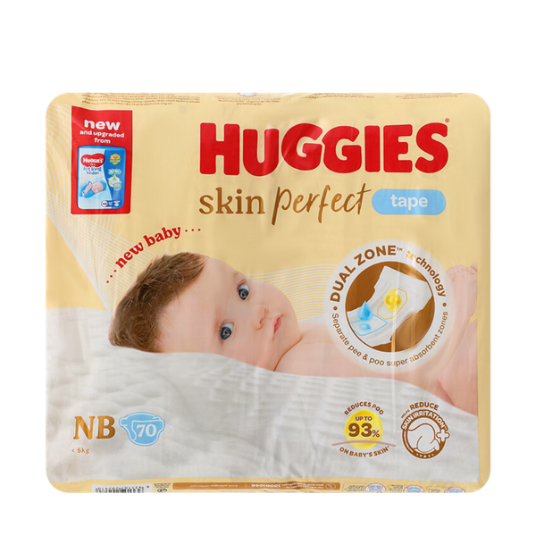 Tã Huggies Dán Skin Perfect NB-70 (<5 Kg)