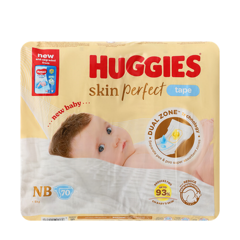 Tã Huggies Dán Skin Perfect NB-70 (<5 Kg)