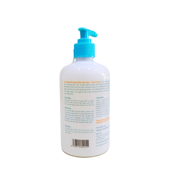 C - DETOX Sữa tắm gội Pipo ngừa rôm sảy 450ml