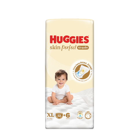 Tã Huggies Quần Skin Perfect XL-52+6 (12 - 17 Kg)