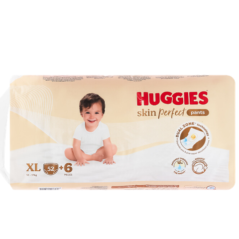 Tã Huggies Quần Skin Perfect XL-52+6 (12 - 17 Kg)