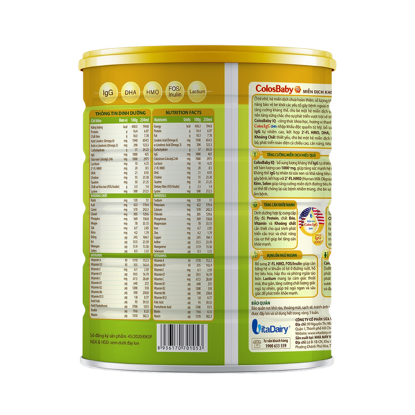 Sữa ColosBaby IQ 1+ (800g) cho bé từ 1-2 tuổi