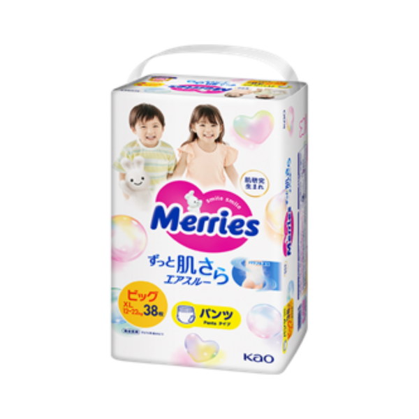 Tã Merries Quần nhập khẩu XL-38 (12 - 22 kg)
