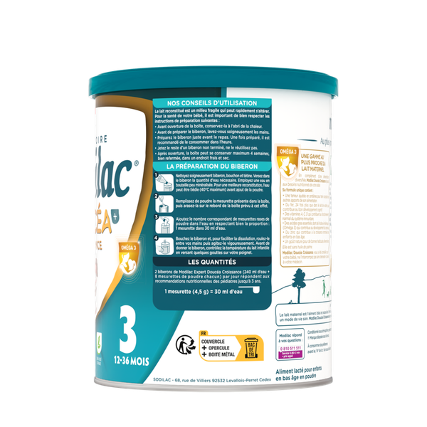 Sữa Modilac Doucéa số 3 (800g) cho bé từ 12-36 tháng tuổi
