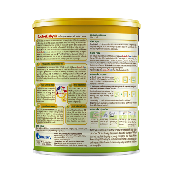 Sữa ColosBaby IQ 1+ (800g) cho bé từ 1-2 tuổi
