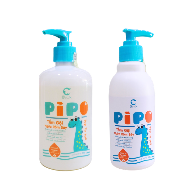 C - DETOX Sữa tắm gội Pipo ngừa rôm sảy 450ml