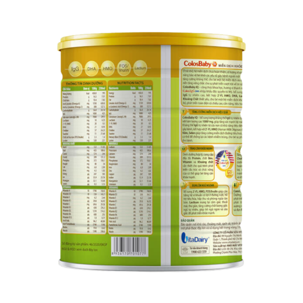 Sữa ColosBaby IQ 2+ (800g) cho bé trên 2 tuổi