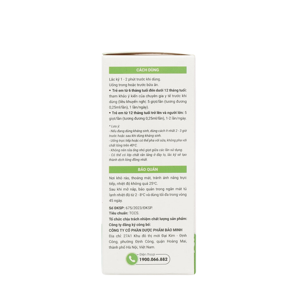 Men Probiotic Avisure daily drop 20ml (bổ sung lợi khuẩn, giảm rối loạn tiêu hóa)