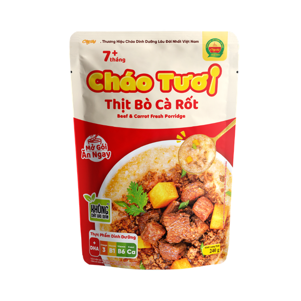 Cháo tươi thịt bò cà rốt Cây Thị (240g)
