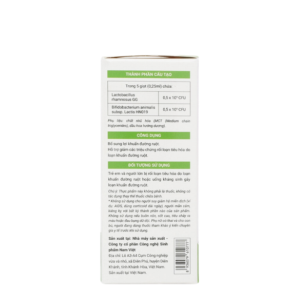 Men Probiotic Avisure daily drop 20ml (bổ sung lợi khuẩn, giảm rối loạn tiêu hóa)
