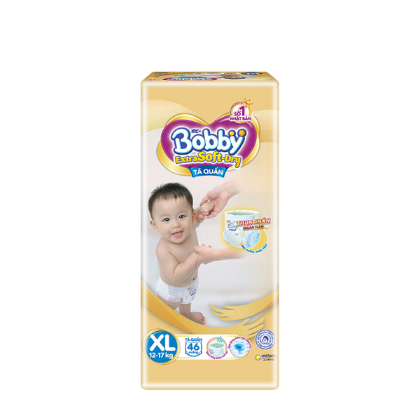 Tã Bobby Quần Extra Soft Dry XL-46 (12 - 17 kg)
