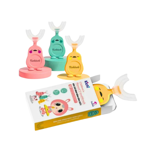 Bàn chải đánh răng chữ U Silicon Kichilachi (có tay cầm)