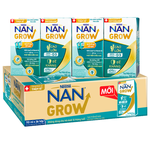 Sữa BPS Nan Grow 110ml cho bé trên 1 tuổi (thùng 36 hộp tặng 12 hộp)