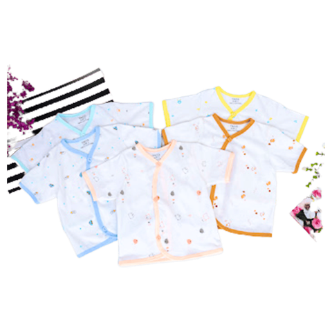 Áo sơ sinh tay ngắn cài chéo Taco (hoạ tiết)