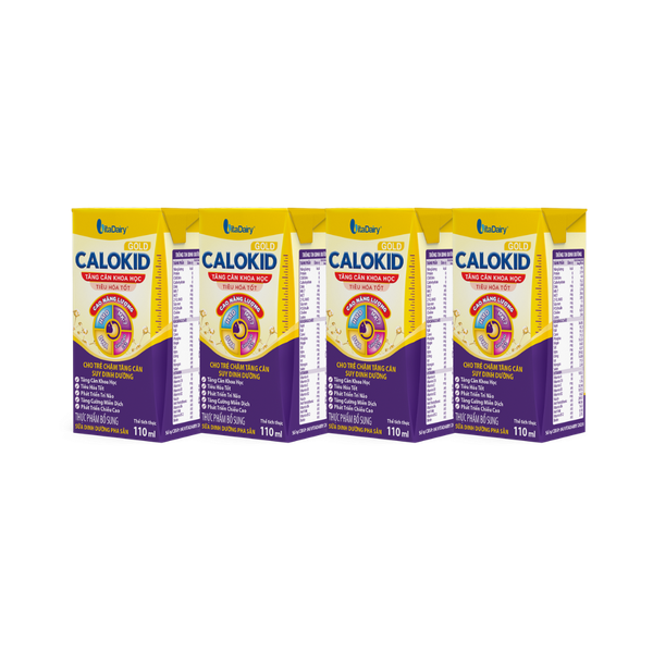 Sữa BPS Calokid Gold 110mL cho bé trên 1 tuổi (lốc 4 hộp)