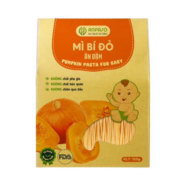 Mì ăn dặm Organic bí đỏ ANPASO 120g