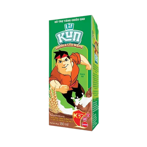 Sữa Kun Socola lúa mạch 180ml (lốc 4 hộp)